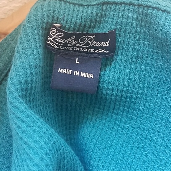 Lucky Brand Thermal with gold beading - Picture 4 of 4